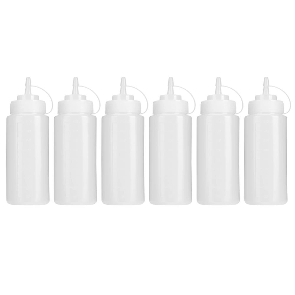 6Pcs 480ml Tomato Sauce Squeeze Bottle Salad Dressing Dispenser Household Kitchen Supplies