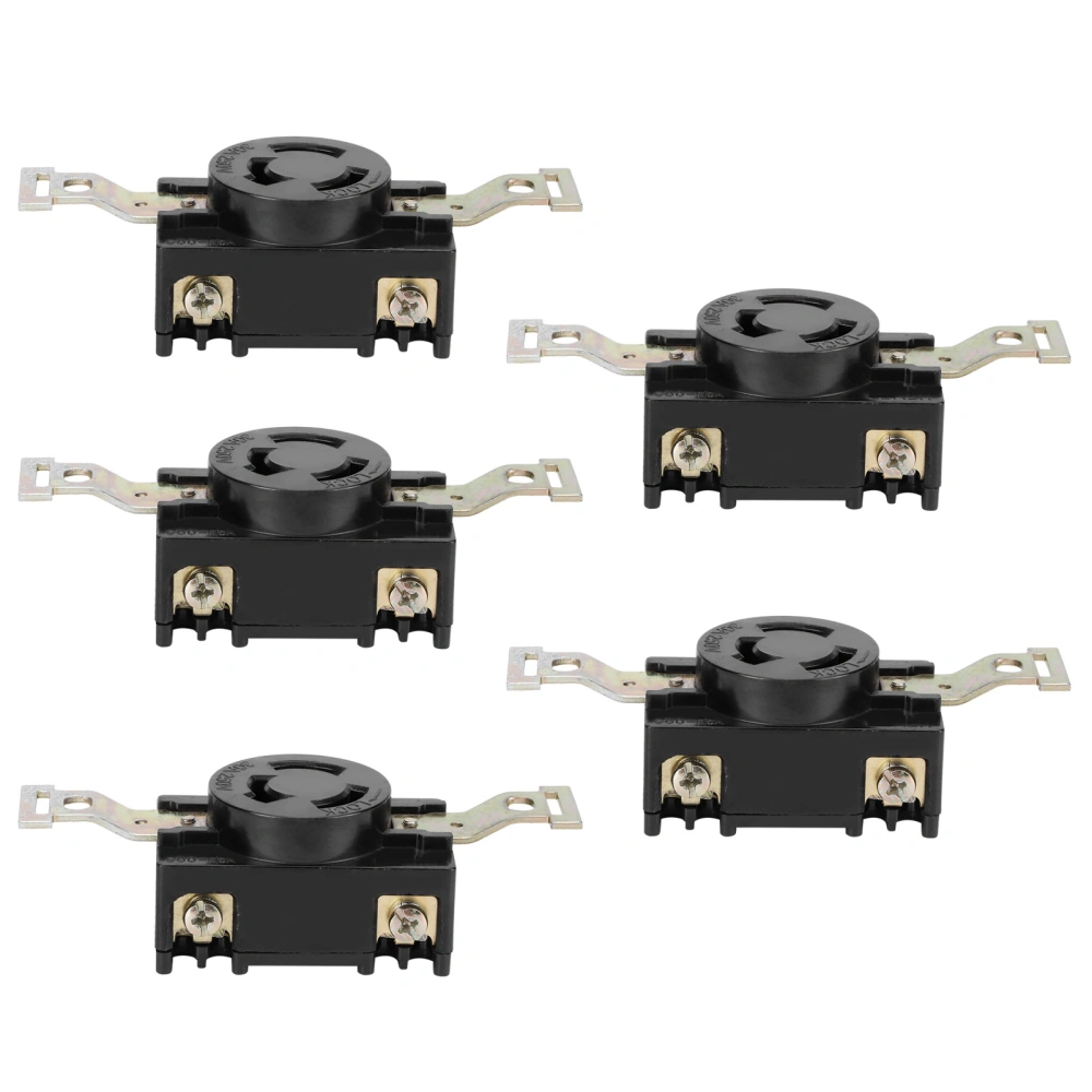 5Pcs American 3‑Holes Socket Gasoline Generator Accessory for 168f/188f 2/3/5/6.5KW 250V