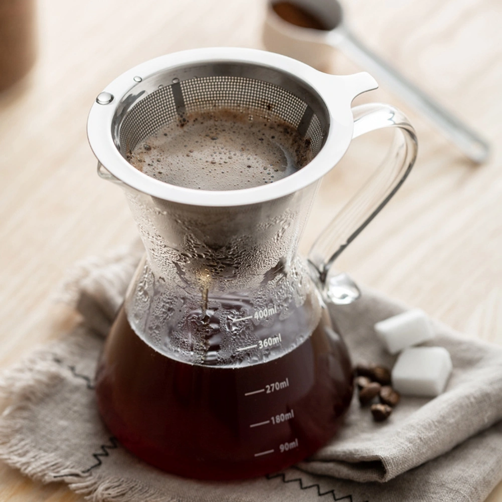Stainless Steel Household Coffee Filter Cup Coffee Dripper Filtering Tool