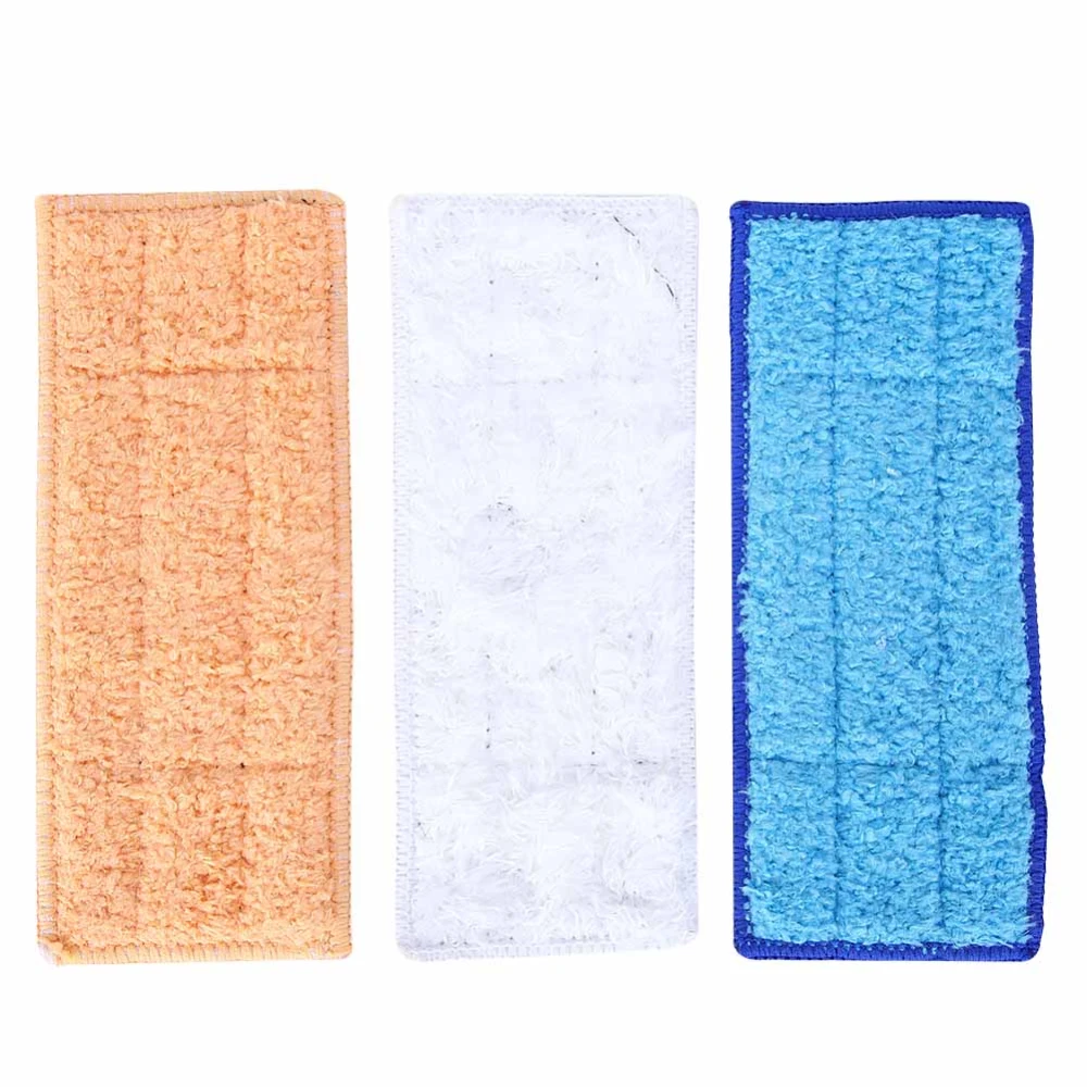 3pcs Fiber Mopping Pads Washable Reusable Dry Wet Cleaning Cloth