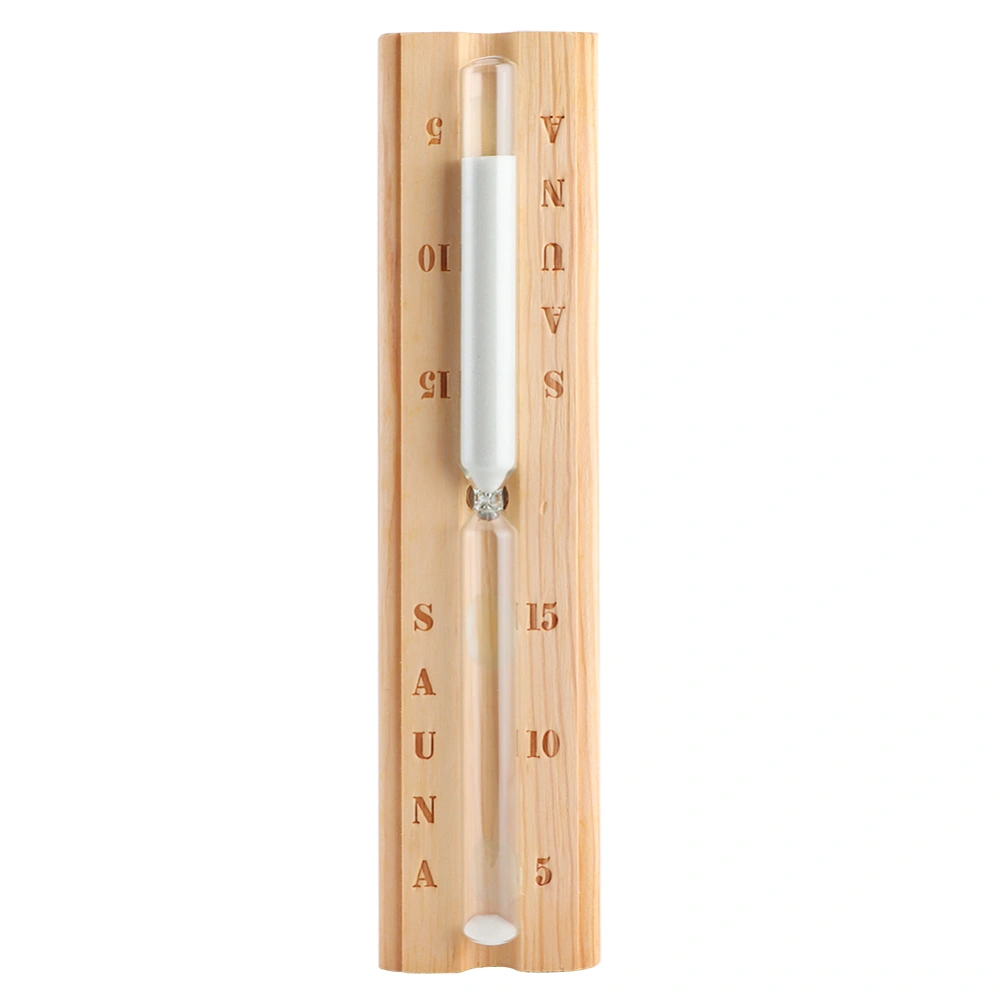 Wooden Sauna Hourglass 15 Minutes Sand Timer Countdown Clock Accessory for Sauna Spa Room