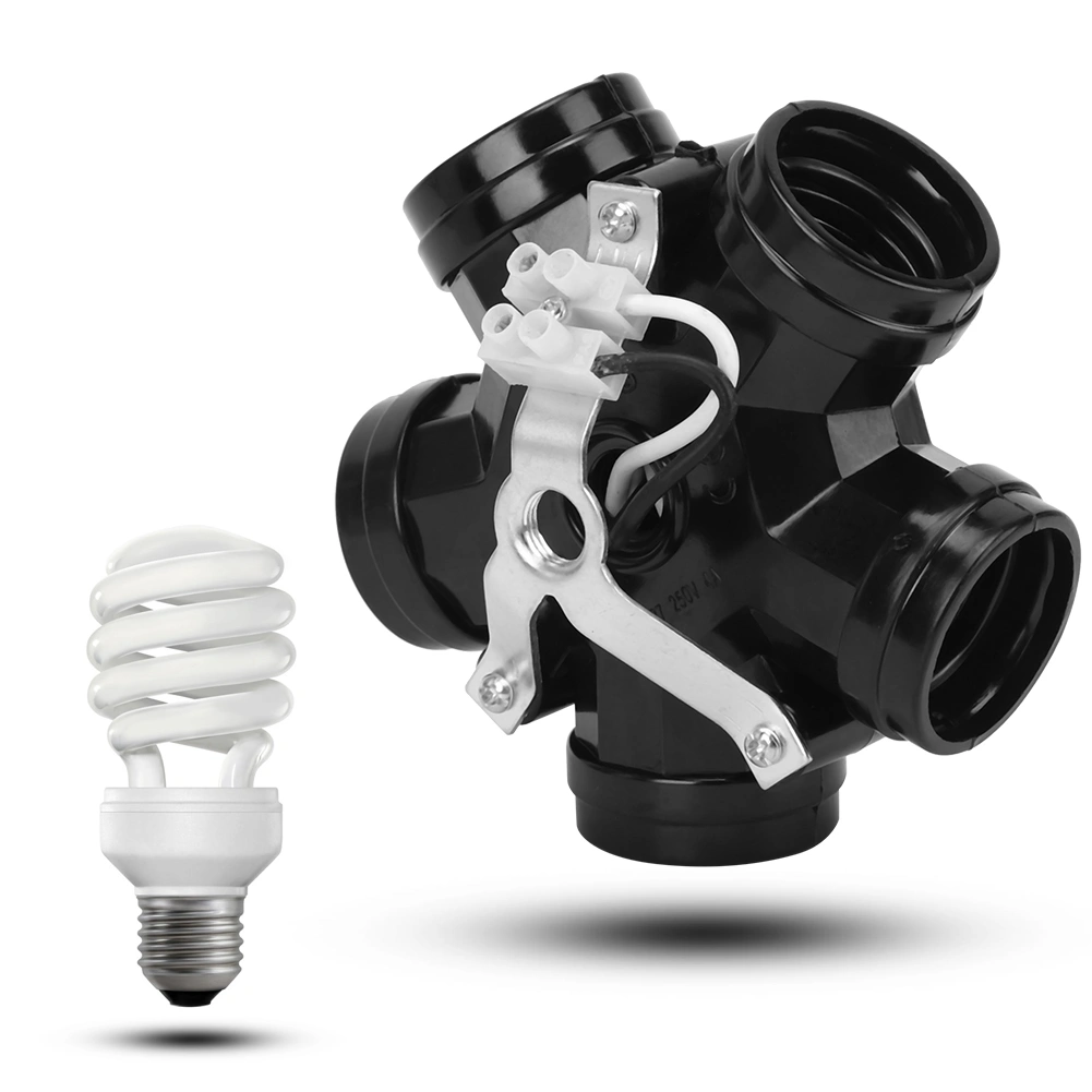 2Pcs 5-Heads E27 Lamp Base Light Bulb Lamp Holder DIY Lighting Accessories Parts 220V-250V