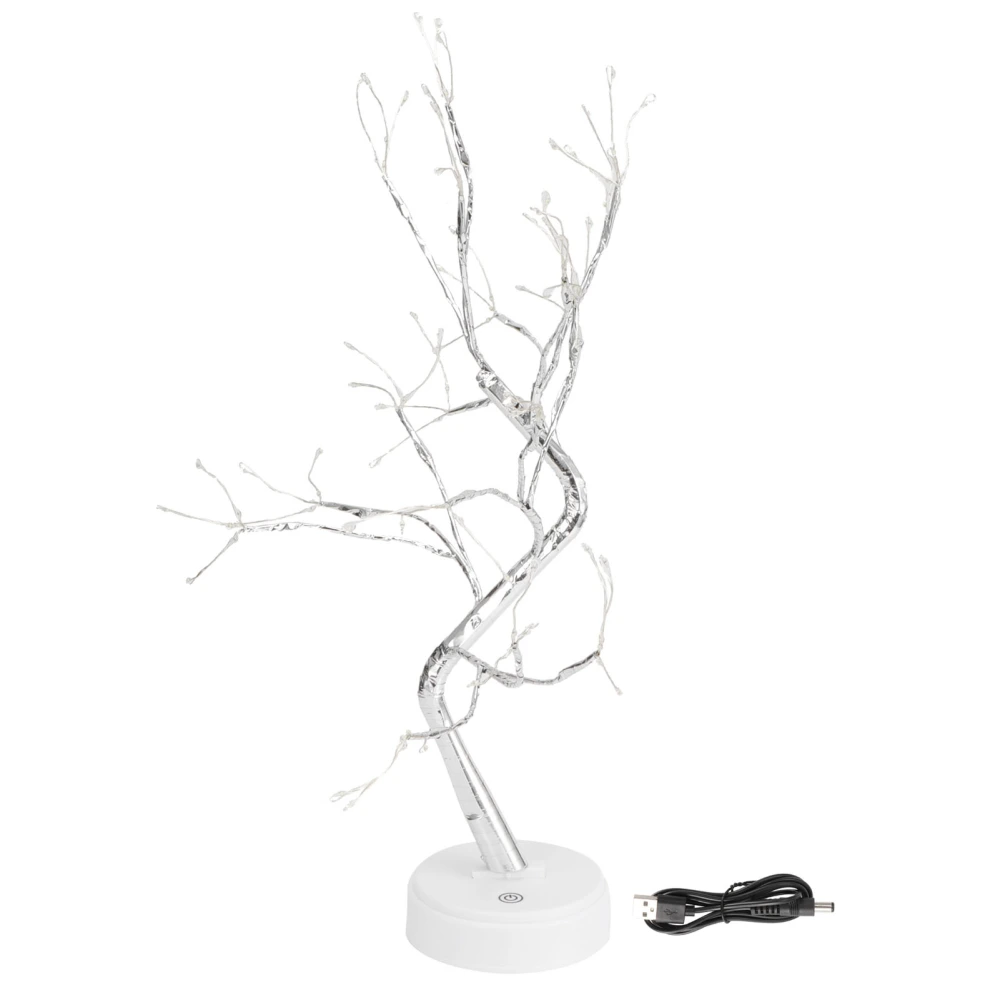 108LED Bonsai Tree Lamp Copper Wire Battery USB Powered Touch Switch Cold White Light for Home Christmas