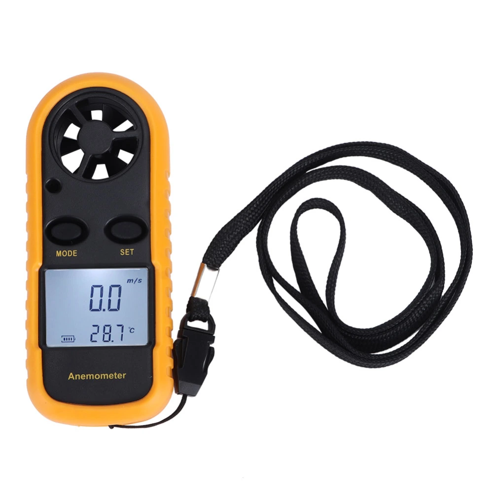 Mini Handheld Electronic Digital Anemometer LCD Wind Speed Temperature Meter Tester