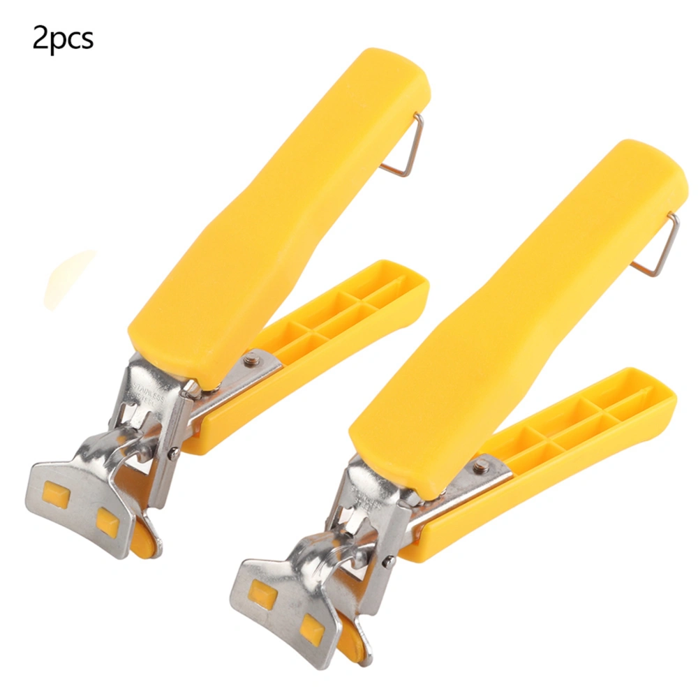 Multifunction Stainless Steel Dish Clamp Bowl Clip Anti Hot Tong Pot Pan Grippers Kitchen ToolYellow