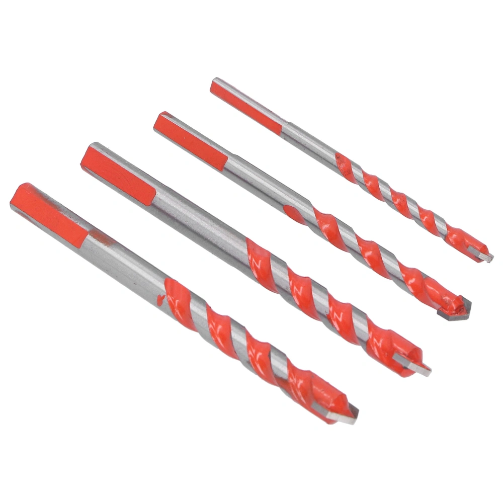 4pcs Multi‑Function Drill Bit Set 6mm/0.24in 8mm/0.31in 10mm/0.39in 12mm/0.47in Hole Opener Tool