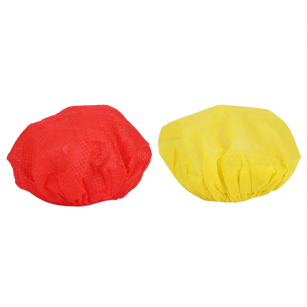 100Pcs Disposable NonWoven Microphone Cover Accessory for KTV Stage Interview Supplies(Red and Yellow )