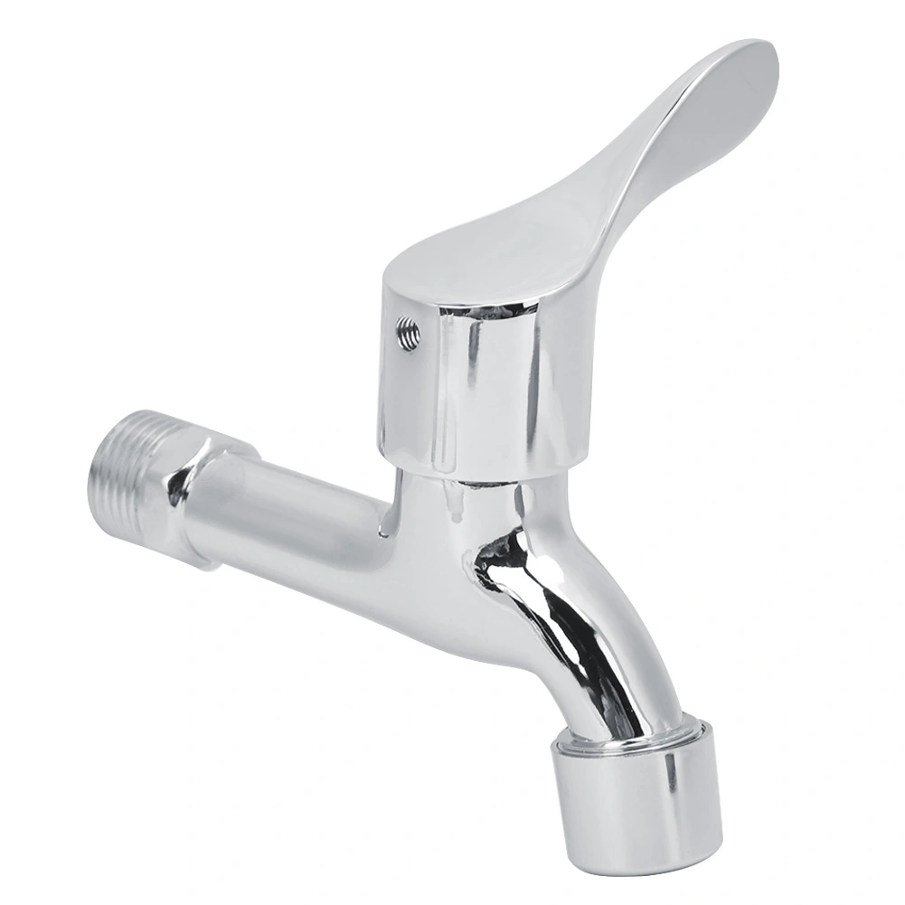 G1/2in Zinc Alloy Beautiful Chrome Plated Household Faucet Water Tap for Home Bathroom Kitchen