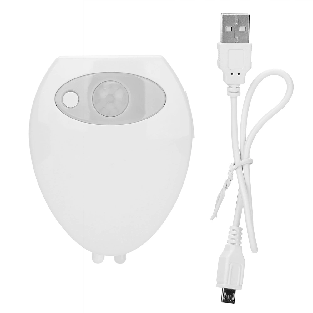 16 Colors USB Charging LED Motion Induction Bathroom Toilet Night Light Sensor with UV Light