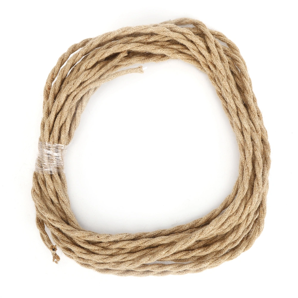 Vintage Hemp Rope Twisted Pair Electrical Wire Cord Cable DIY Accessories for Chandelier Light10 Meters