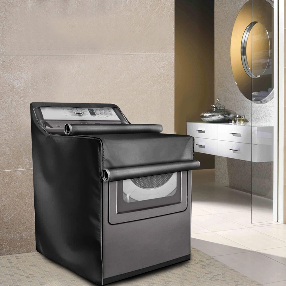 Household Balcony Waterproof Dustproof Sunscreen Washing Machine Cover Laundry Dryer Protect CoversBlack 74x71x101cm
