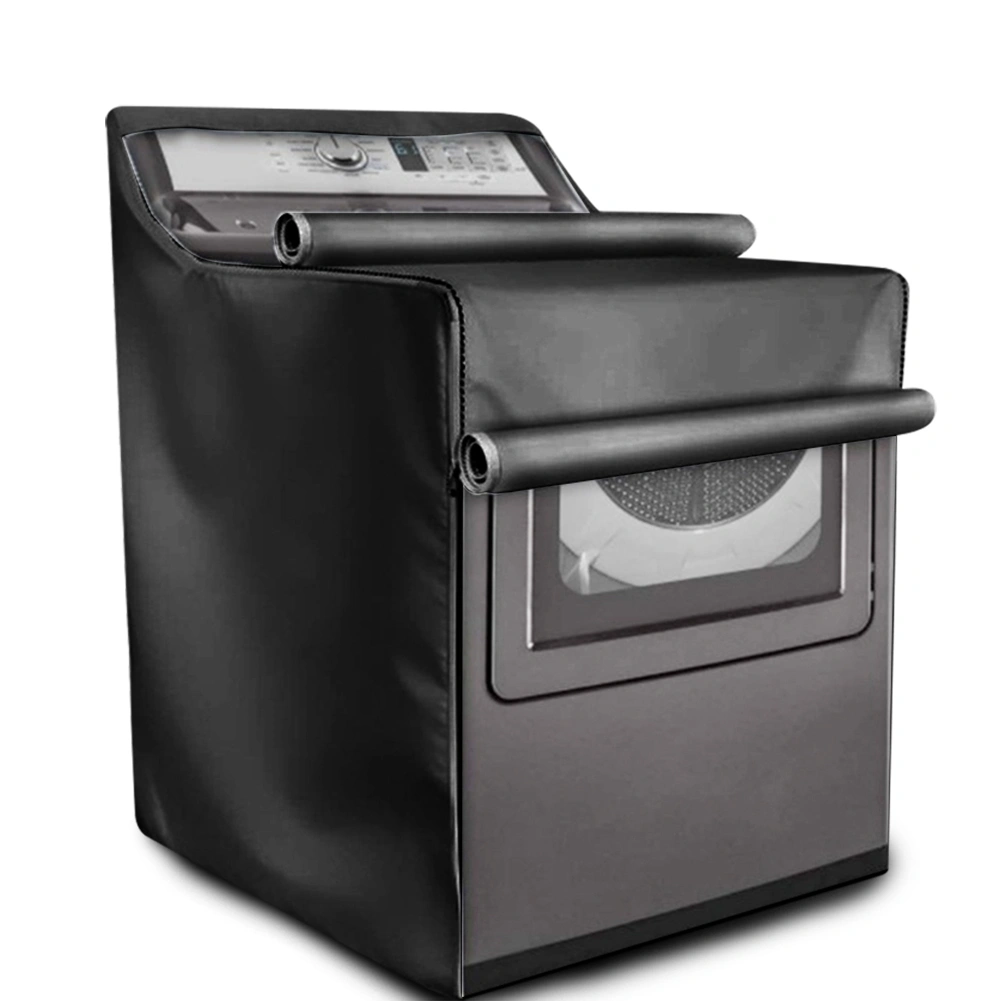 Household Balcony Waterproof Dustproof Sunscreen Washing Machine Cover Laundry Dryer Protect CoversBlack 74x71x101cm