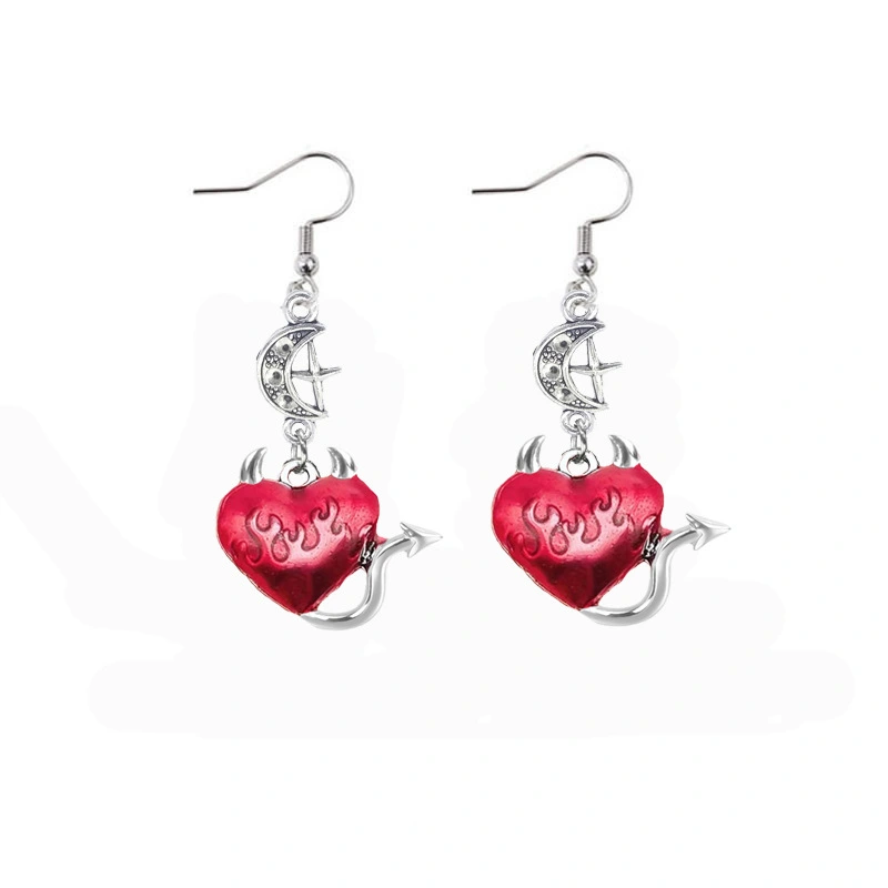 Women's Fashion Casual Gothic Love Heart Earrings