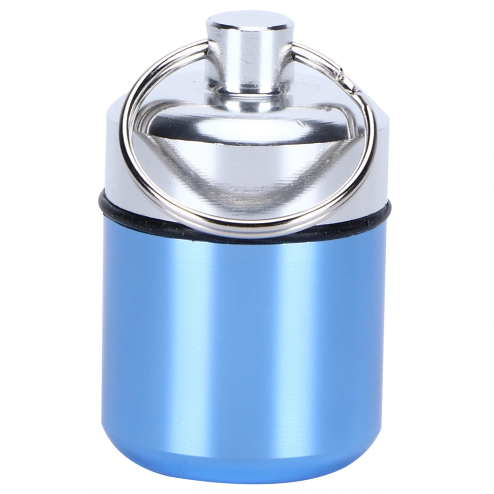 Waterproof Medicine Box Aluminium Alloy Mini Pills Case Holder for Swimming Pool SaunaLight Blue