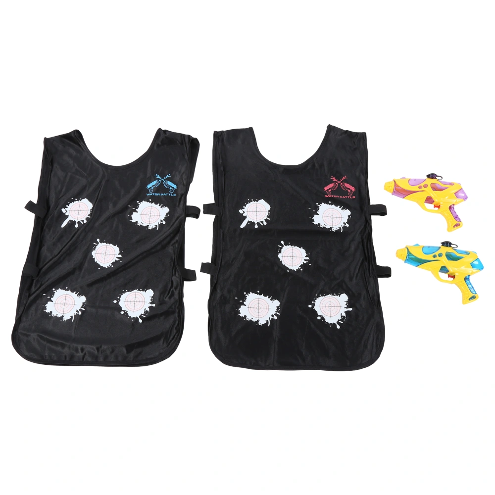 Water Shoot Color Changing Vest Water Gun Toy Set for Kids Children Outdoor Playing(2Pcs Water Gun 2Pcs Vest )