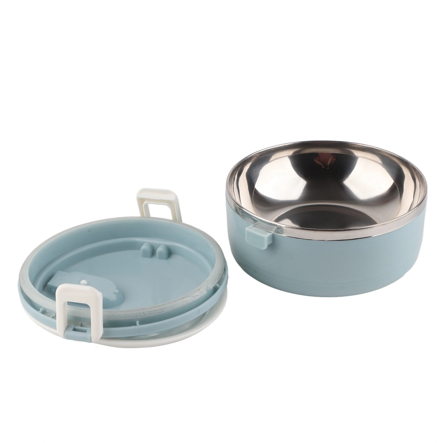 Portable Stainless Steel Blue Rice Noddles Lunch Box Food Container