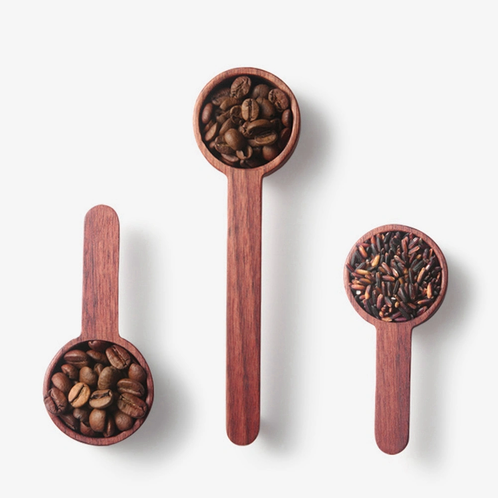 Multifunction Wooden Measuring Spoon Coffee Spoon Home Kitchen Measuring ToolsShort Handle