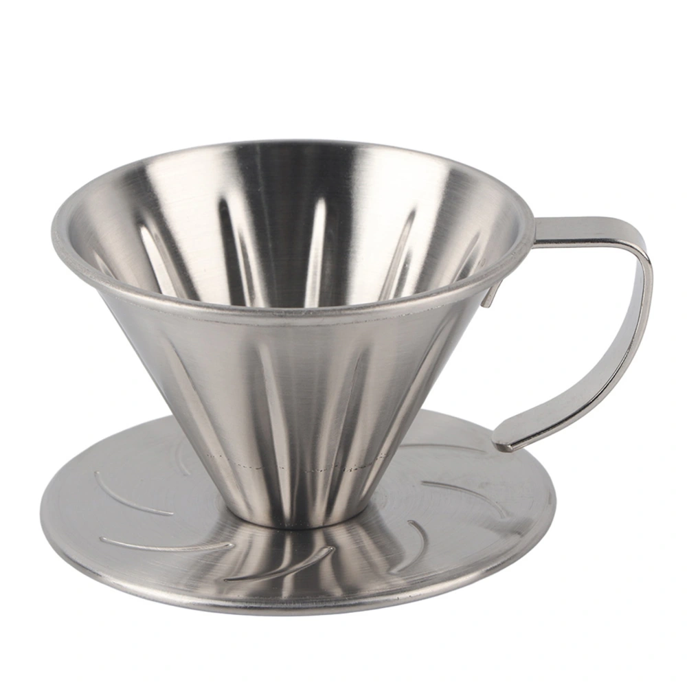 Stainless Steel Pour Over Coffee Dripper Cone Filter Cup Stand Coffee Machine Accessories Home Office UseS