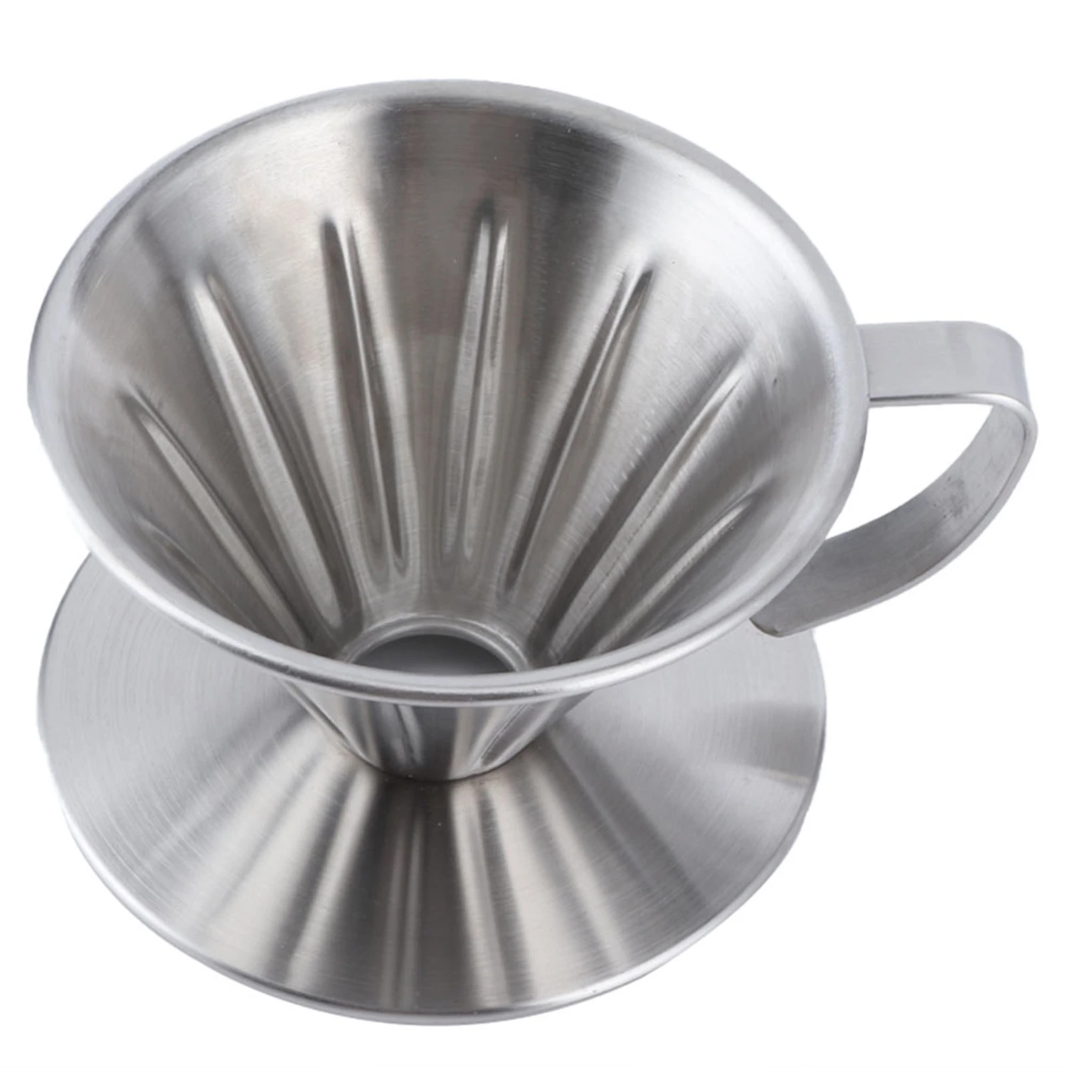 Stainless Steel Pour Over Coffee Dripper Cone Filter Cup Stand Coffee Machine Accessories Home Office UseS