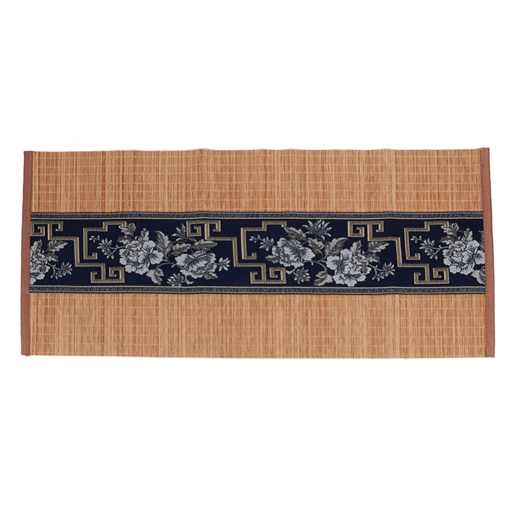 Classical Style Tea Set Bamboo Mat Tea Table Runner Decoration Tea Ceremony Accessories <br>Navy Blue 30x60cm