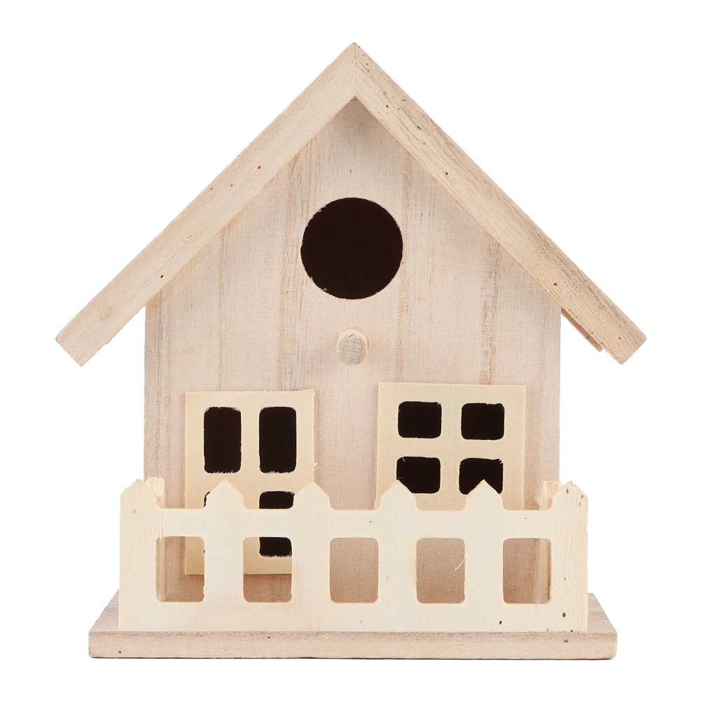 Wooden Bird House Nests Outdoor Hanging Birds Parrots Resting Breeding Box Decoration