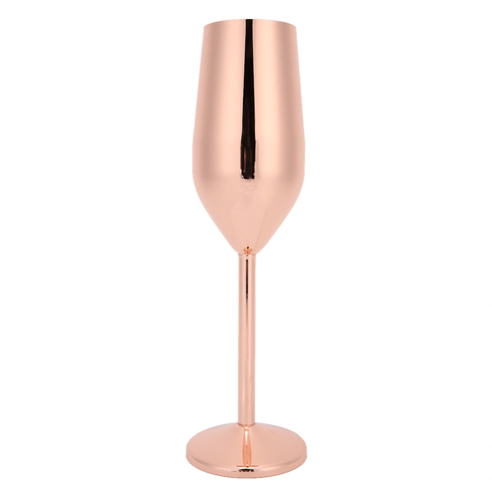 304 Stainless Steel Wine Goblet Champagne Glasses Drinking Cups 220ML for Bar Party BanquetRose Golden