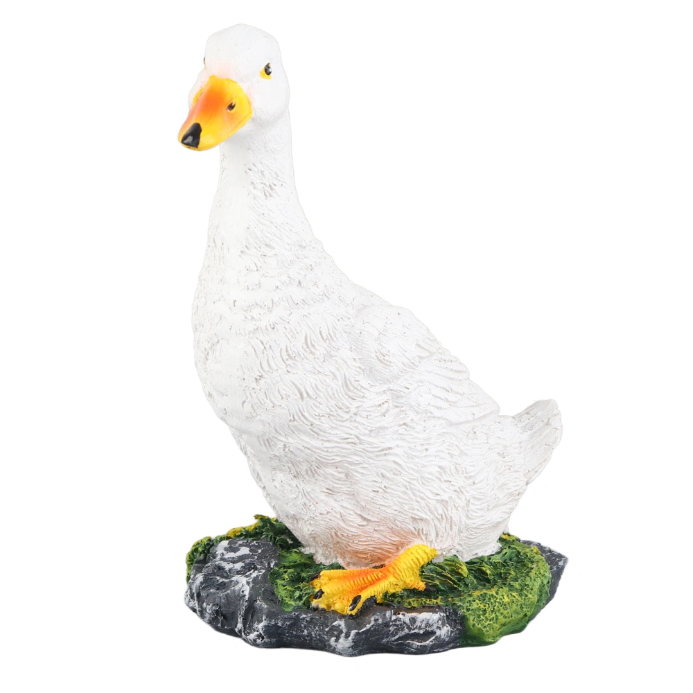 Outdoor Simulation White Duck Statue Landscape Sculpture Courtyard Garden Decoration