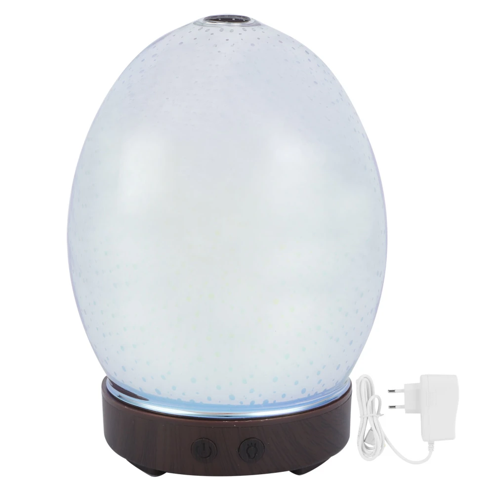 100ml Glass Aromatherapy Diffuser Aroma Diffuser with 7 Light Color Night Lamp EU Plug 100‑240V