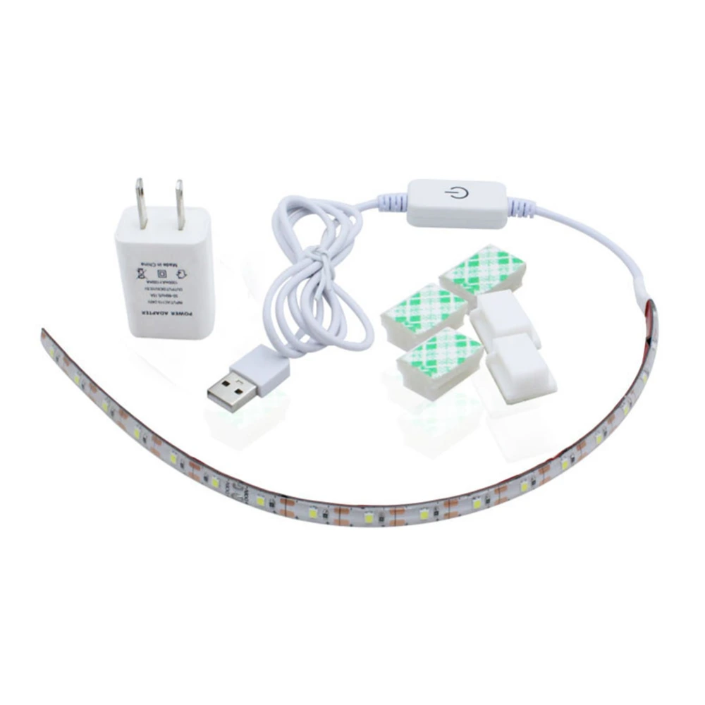 5V 6500K 30cm LED Light Strip US Plug 110‑240V