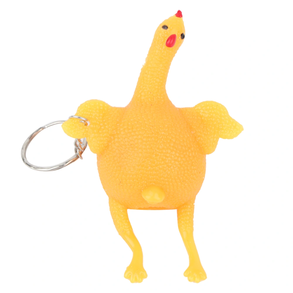 Innovative Chicken Shape Stress Relief Toy Key Chain Squeeze Toy Children Birthday Gift