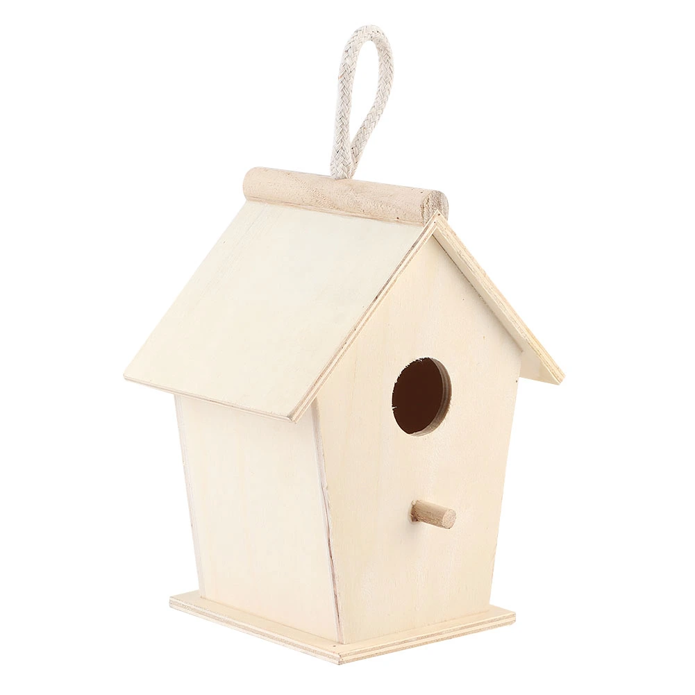 Wooden Bird Warm Breeding Box Outdoor Hanging Wood Bird House Cage Pet Supplies for Budgerigar