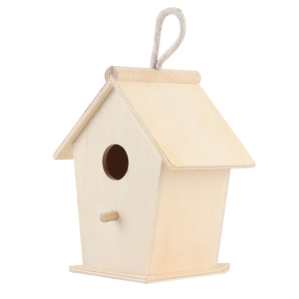 Wooden Bird Warm Breeding Box Outdoor Hanging Wood Bird House Cage Pet Supplies for Budgerigar