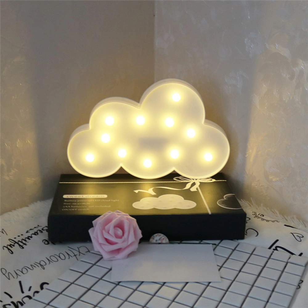 Decorative LED Crescent Moon Star Cloud Night Lights for Kids and Adults