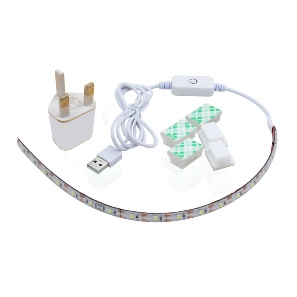 5V 6500K 30cm LED Light Strip US Plug 110‑240V