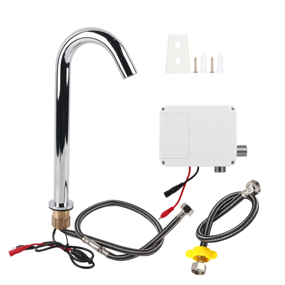 G1/2in Thread Automatic Induction Sensor Water Faucet Infrared Single Cold Tap with Control Box(Type haute hauteur pour bassin au Dessus du comptoir avec hauteur de bassin de 15 cm )