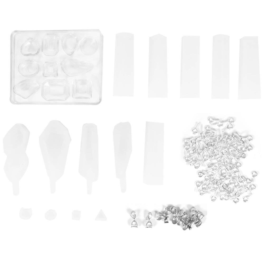 125PCS Epoxy Resin Silicone Mould Kit Jewelry Casting Tools Decoration DIY Making Tool Set Accessory