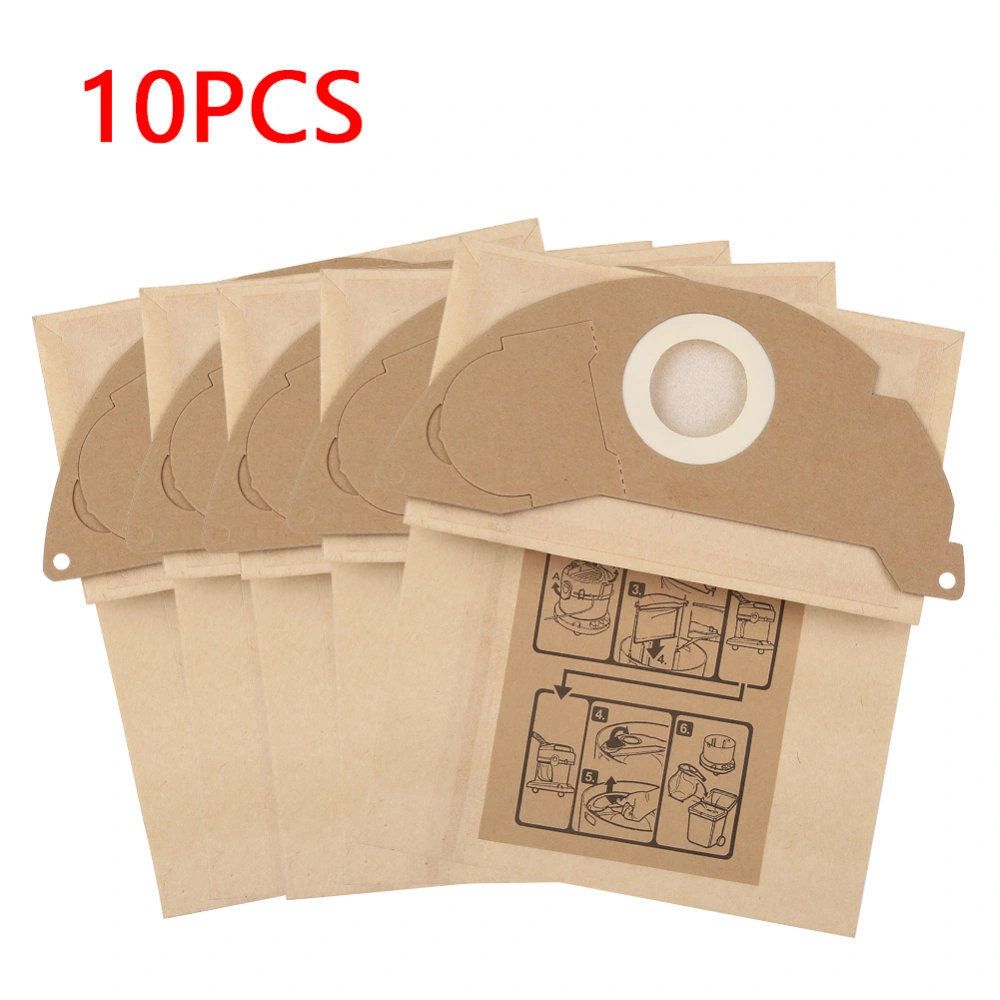 10Pcs/Set Vacuum Cleaner Paper Garbage Dust Bags for KARCHER WD2250 A2004 A2054 MV2