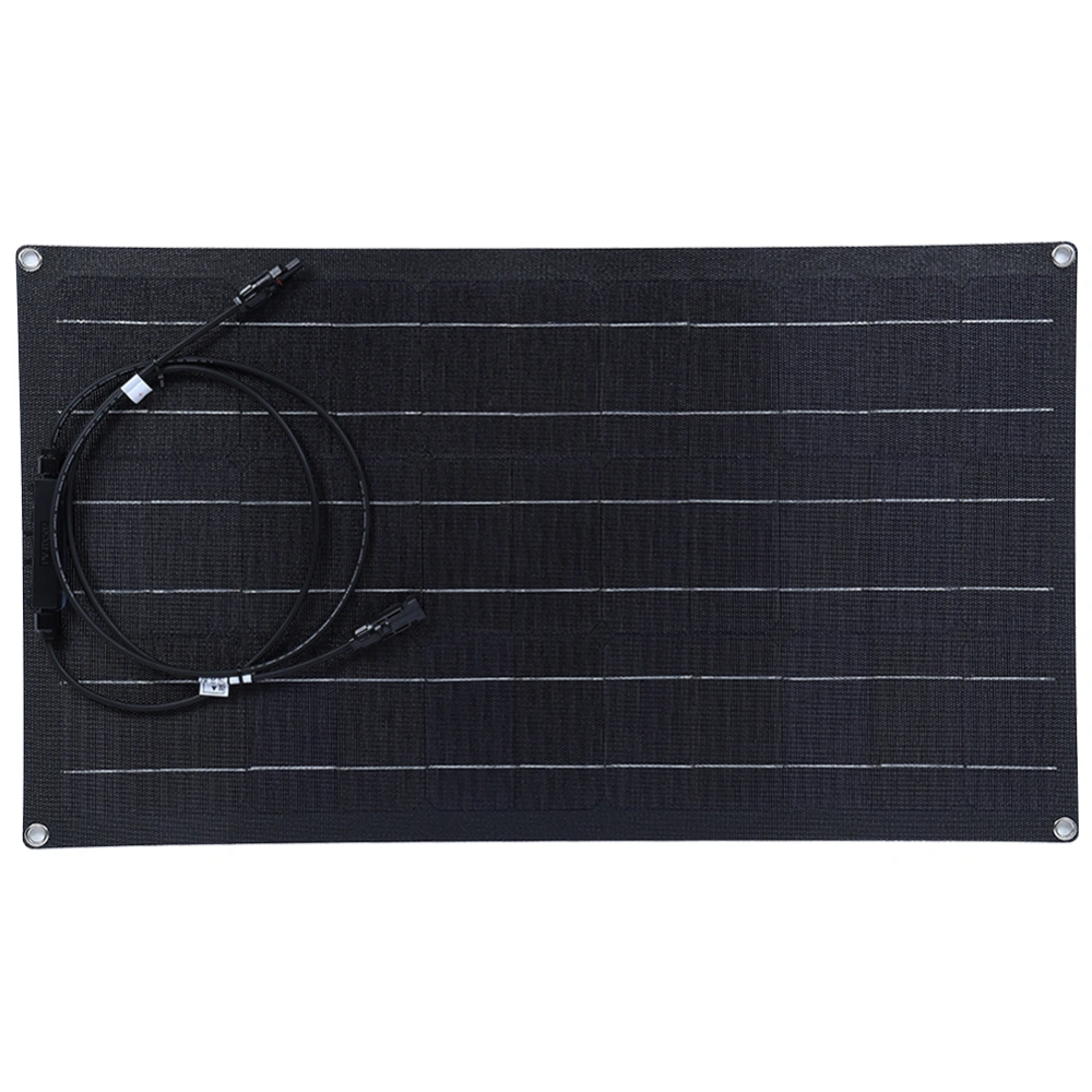 50W 18V Flexible Monocrystalline Solar Panel Lightweight Charger Board for RV Boats Roofs