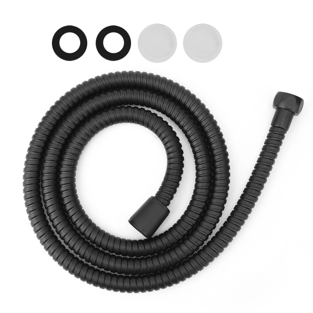 1.5m Matte Black High Pressure Stainless Steel Flexible Shower Hose Pipe Bathroom Accessory