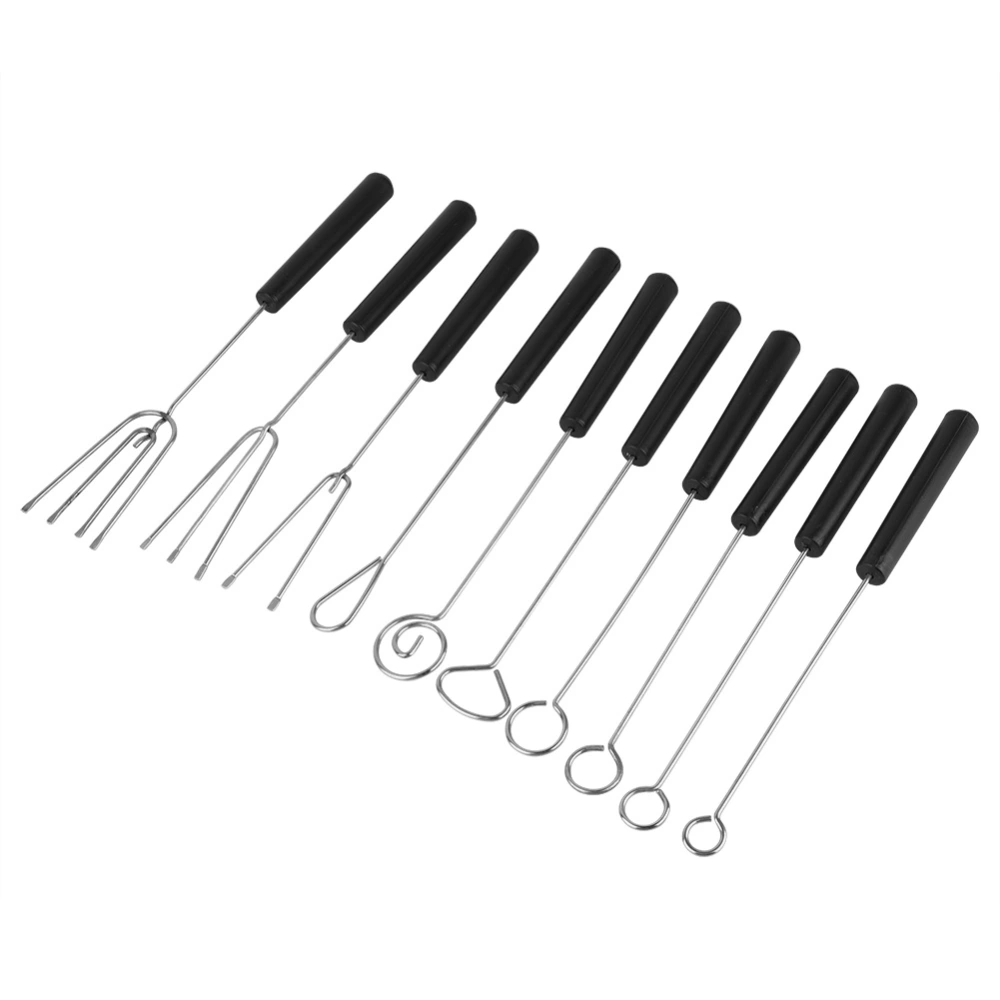 10Pcs DIY Baking Supplies Stainless Steel Chocolate Dipping Fork Set