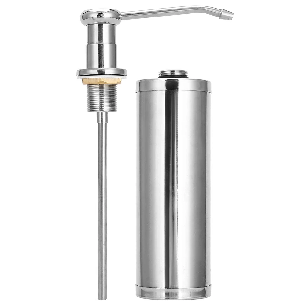 300ml Stainless Steel Soap Dispenser Liquid Detergent Hand Pump for Home Kitchen Sink Use