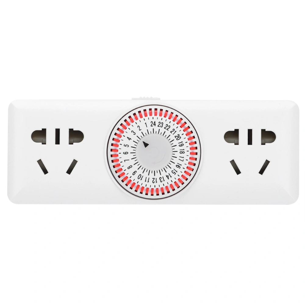 24 Hour Dual Plug-in Mechanical Electrical Plug Program Switch Outlet Timer Energy-Saving Socket AU 250V