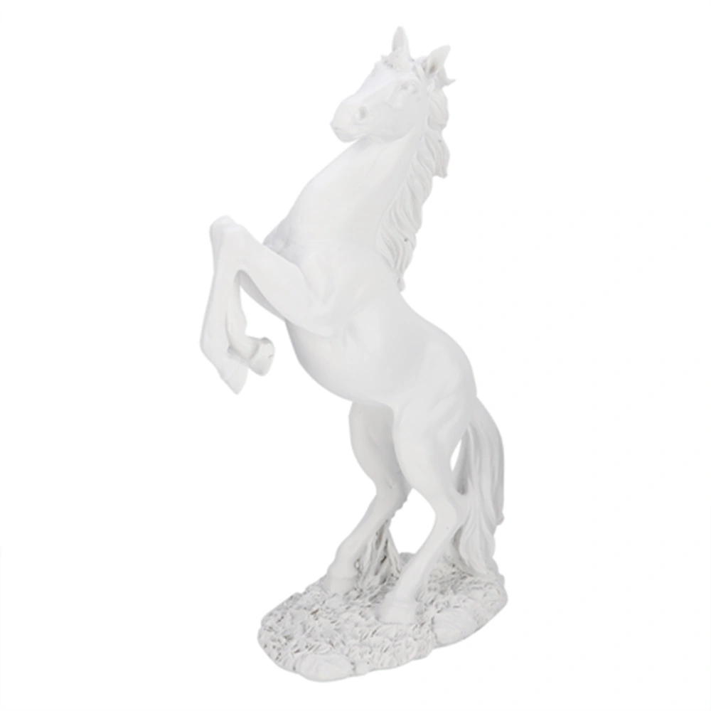 Eruopean Style Horse Sculpture Home Desk Decor Ornament Photograph Props (White)