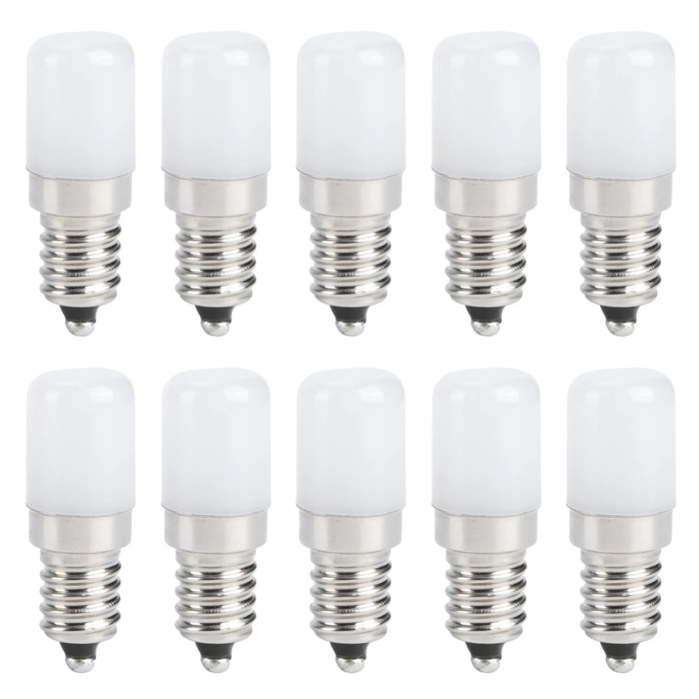 10Pcs 1.5W LED Candle Light Bulb Screw Socket Bulb Lamp Replacement Parts AC 230V E14