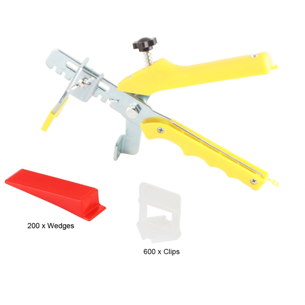 Floor Wall Plastic Tile Leveling System Tools 600 X Clips 200 X Wedges 1 X Pliers