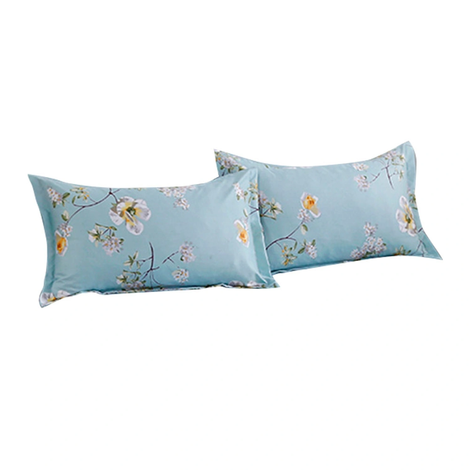 2 Pcs Cotton Polyester Pillow Cases Soft Breathable Pillow Cases Bedding Accessory (48*74cm)