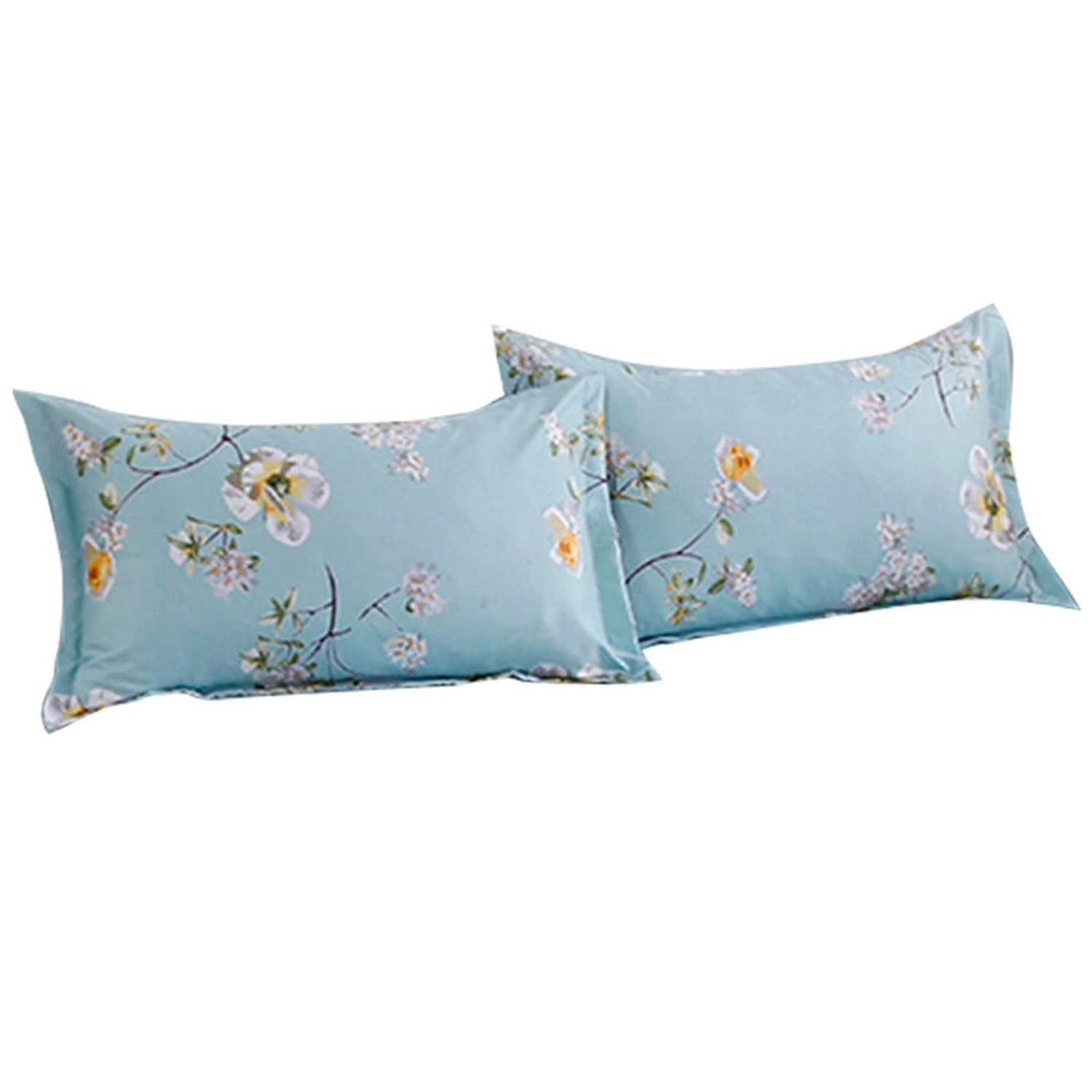 2 Pcs Cotton Polyester Pillow Cases Soft Breathable Pillow Cases Bedding Accessory (48*74cm)
