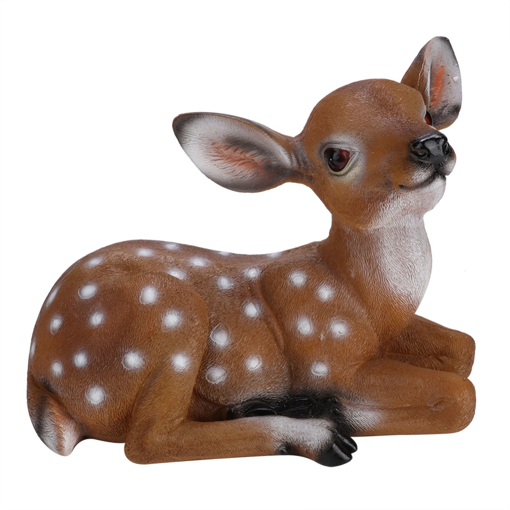 Simulated Sika Deer Garden Decor Scene House Patio Ornaments Resin Animal Model