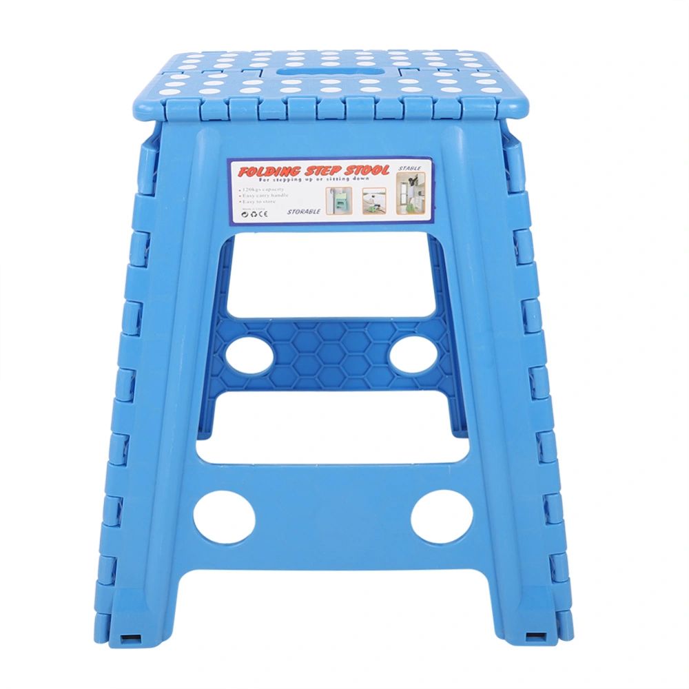 Portable Living Plastic Dots Folding Step Stool Anti slip Foldable Adults Chair(#2)