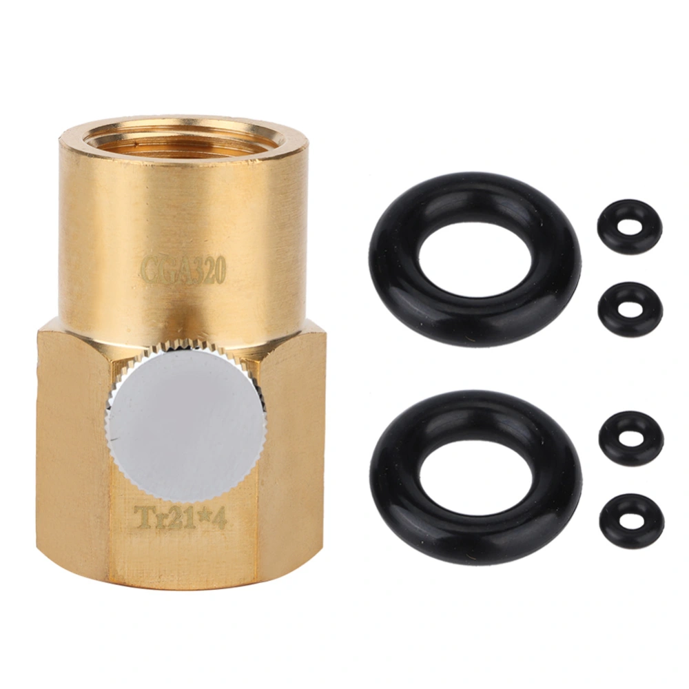 TR21-4 to CGA320 Brass Soda Bottle Adapter CO2 Fill Valve Connector Fittings Filling Accessory